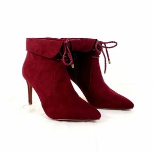 Dolcetta Burgundy Heeled Booties NWOT